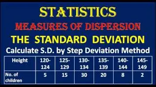 3. Calculate S.D. by step deviation method of given distribution.