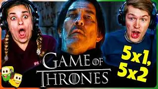 GAME OF THRONES 5x1 & 5x2 Reaction! | First Time Watch! | Peter Dinklage | Lena Headey