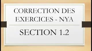 Corrections des exercices de 1.2 - Physique Mécanique