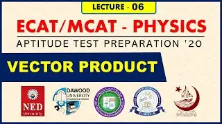 ECAT/MCAT Aptitude Test Preparation ||  VECTOR PRODUCT || Lecture-06 (Urdu/Hindi)