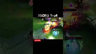 XBORG 1 VS 4 SAVE TRON😤|MOBILE LEGENDS BANG BANG #mlbb  #shrots