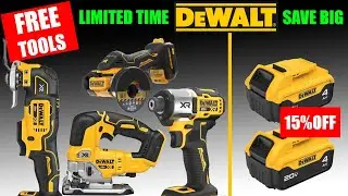 STOP! Free DeWalt Tools + 15% Off Batteries!