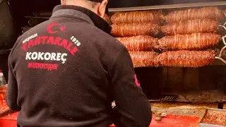 Уличная еда в Стамбуле .Street food Istanbul . KOKORE&Ccedil;