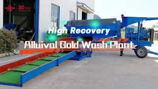 Jiangxi Hengcheng 30 tph gold wash plant, mobile trommel screen, vibration sluice box, shaking table