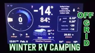 Off Grid Maine Winter RV Camping -14 below zero is no problem for Tim & Bren Crooked River Homestead
