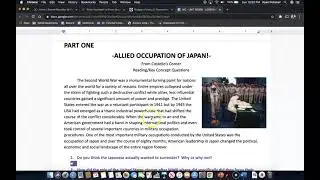 WC - UNIT SEVEN - LESSON FIVE - Allied Occupation of Japan!