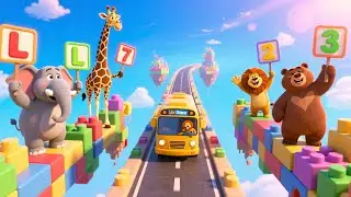 Учимся на автобусе-льве вместе с малышом 🦁🚌👶 | Веселое изучение алфавита и цифр для детей | Разви...
