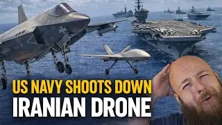 Aggressive Iranian Drone Gets Shot Down!