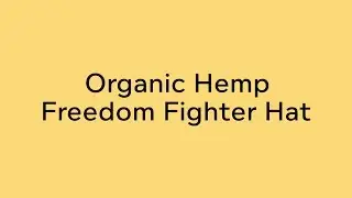 Handwoven Organic Hemp Freedom Fighter Rebel Hat