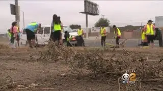 Volunteers Work Over The Weekend To Clean Up The City