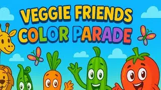 Veggie Friends and the Colorful Animal Parade! 🦒🎶