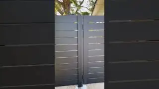 Black aluminum gate and fence panels #alumission #aluminumfence #diyfence #diygate #aluminumgate