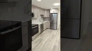Open layout + maximized storage + bold backsplash = The star of our latest basement suite!