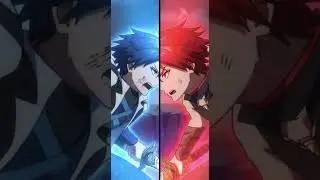 Epic Sword Throw Battle ⚔️ Red vs Blue Energy Collision | Original Anime #anime #aianime