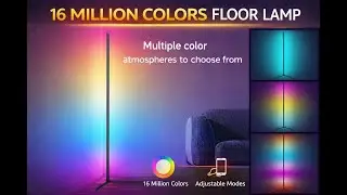 Rotatable RGB Corner Floor Lamp Review | Smart App-Control LED Lighting - LZHOME