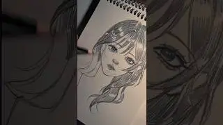How to draw girl sketch #shortsfeed#art#shorts #shortsvideo #drawing #drawingtechniques#viral #music