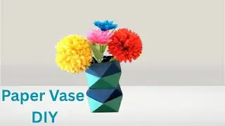 Easy Origami Vase Tutorial | DIY Paper Flower Vase