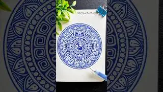 Draw a Stunning Blue Mini Mandala | Easy Tutorial for Beginners 🎨💙 #shorts #mandalaart
