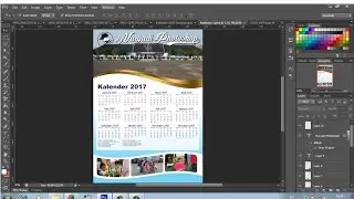 cara desain kalender 2017 dengan photoshop