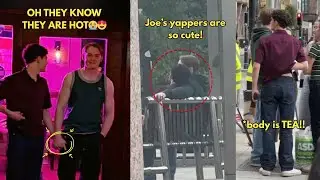 OMG Look at Kit Connor during filming inside the gay bar scene😍  And he sweet uni visit scene😭