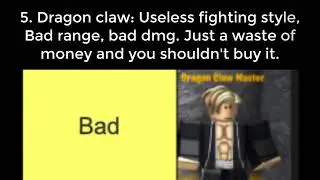 KING PIECE FIGHTING STYLE BEST TO WORST! Fighting styles tier list