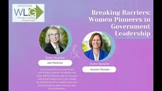 AZWLG September Webinar - Breaking Barriers: Women Pioneers in Government Leadership