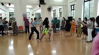 Samba Lớp 4 - Thầy Phú Sang vs cô Diễm Hằng - Khiêu vũ giao tiếp - Cung VHLĐ HCM