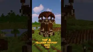 TOP 4 PILLAGER OUTPOST SEEDS 1.20 #short