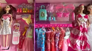 10 minutes Satisfying with Unboxing |  Fashion Dolls & Dress Up Accessories| No music |ASMR Sound