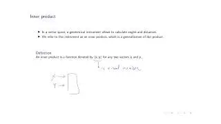 Space of Random Variables and Inner Product