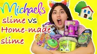 MICHAELS SLIME VS HOME-MADE SLIME | store bought or homemade slime | Slimeatory #197