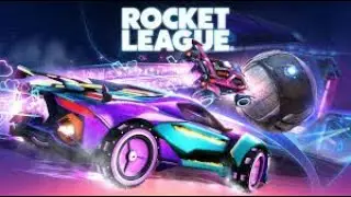 Playing rocket league with my friend