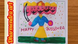 How to draw ravan step by step/ ravan drawing/ happy Dussehra 2025