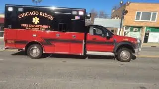 Chicago Ridge Fire Department (Ambulance unit #6502) responding to a Hospital
