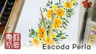 Yellow Willow - Watercolor Floral Sunday featuring Escoda Perla Watercolor Brush