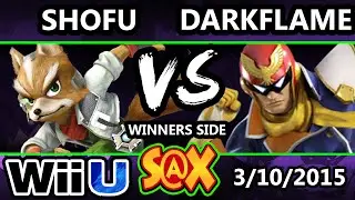 S@X - Shofu (Fox) Vs. Darkflame (Captain Falcon) SSB4 Tournament - Smash 4 - Smash Wii U