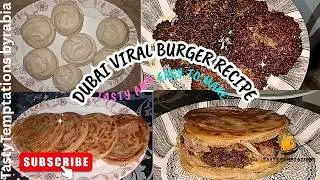 Dubai Viral Paratha Burger Recipe |Beef Paratha Burger |Lunchbox Recipe |TastyTemptations byrabia