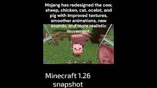 Minecraft 1.26 is here! Look at the amazing new animals! 🐷🐔#shorts #minecraft #update
