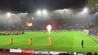 Wolves Vs Man City (3-2) Light show + Players walk out