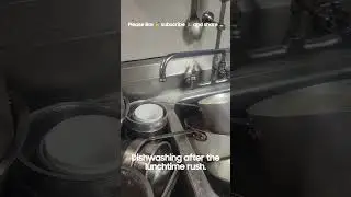 How to clean/sanitize dishes during  a lunch rush. #lunchtime #dishwashing #lavarplatos #horadecomer