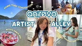 The ceiling leaked water all over my table 😵‍💫 ANIREVO 2025 ARTIST ALLEY VLOG home turf convention 🌟