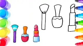 How To Draw cute makeup :set Drawing, Painting &Coloring For Kids and  Toddlers -child art