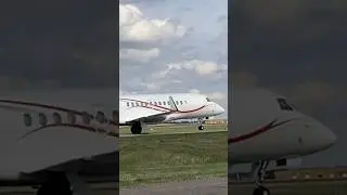 Falcon 7X Close Up Taxi at Calgary #aviation #planespotting