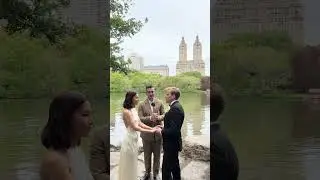 Wedding ceremony in Central Park with a beautiful view of San Remo towers