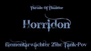 Elementarw&auml;chter VS Horridon 25 heroic (Warrior Tank Pov)
