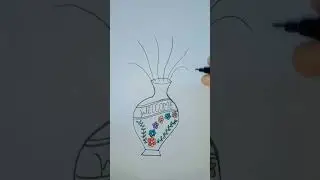 how to draw flowerpot for kids || easy drawing #artsforkids #shortvideo #kidsworld
