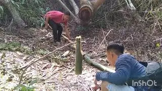 mask air d hutan pake bambu