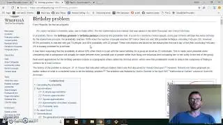 CRAZY BIRTHDAY STATISTICS PROBLEM BLEW MY MIND!!!