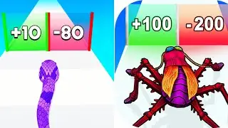 Snake Run Race vs Insect Evolution Run / All Levels Android Max Gameplay