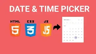Date & time picker with html css and javascript part - 1